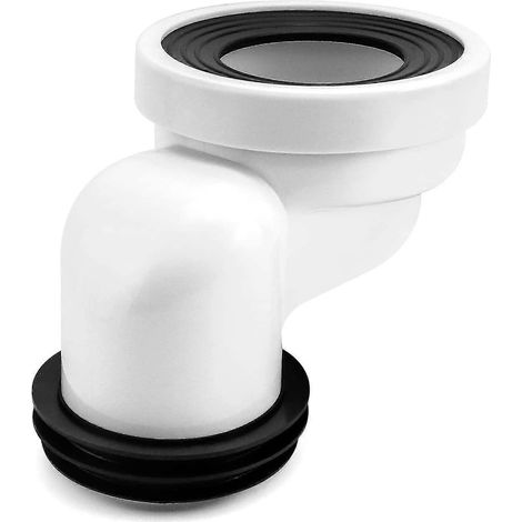 Raccord décalé pour cuvette de toilette 100 mm, raccord pour tuyau d'évacuation en PVC (1/5)