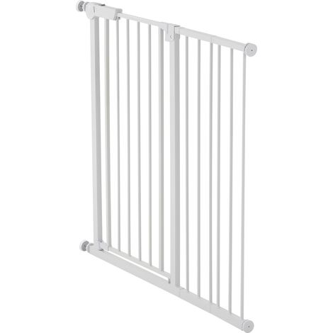 Mophorn Adjustable Baby Gate, 26-40 Inches Wide, 36 Inches Tall, Walk-Through Design for Child and Pet Safety, Pressure Mount with Wall Cups, One-Hand Operation, Suitable for Stairs and Doorways (1/5)
