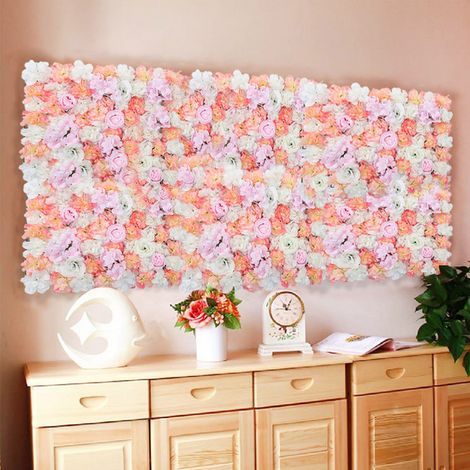 Multicolor Artificial Rose Flower Backdrop Wall Panel (1/5)