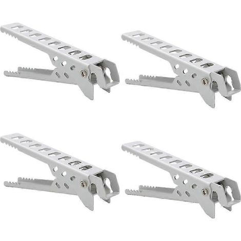 Pinces anti-brûlure pour pique-nique en extérieur, accessoires de vaisselle, pinces pour barbecue, pinces à gâteaux, pinces pour assiettes compatibles micro-ondes, blanches. (1/5)