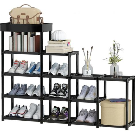 TRADE SHOP - Scarpiera Scaffale Scarpe Oggetti Casa Salvaspazio Organizzatore Multistrato 5 Ripiani -