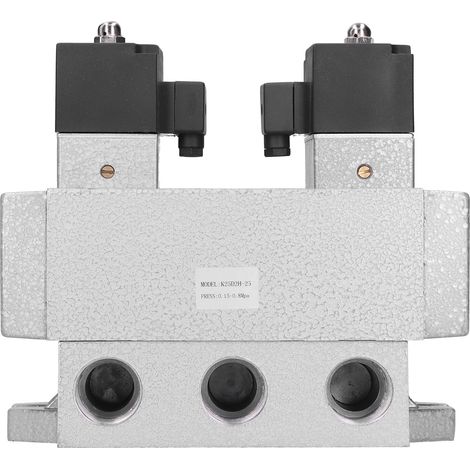 Électrovanne 5 voies 2 positions G1 pouce K25D2H‑25DC 12V contrôle double électrique pour machines industrielles (1/5)
