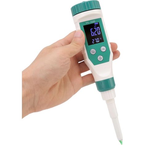 pH - medidor inteligente, probador de pH digital, probador de álcalis en pasta, probador de acidez de matriz de suelo para medir el pH de alimentos y muestras sólidas (sonda de pH) (1/5)