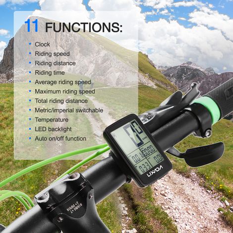 Compteur de vélo sans fil rechargeable par USB, compteur de vitesse, odomètre (1/5)