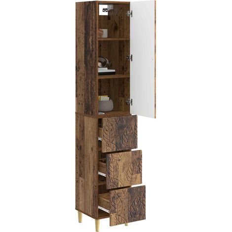 Set di armadi 2 pz Legno antico 33 x 34,5 x 90 cm DAS248148 (1/5)