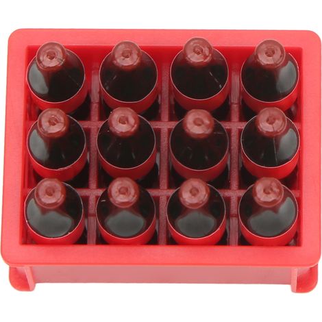 Bouteille de soda miniature à l'échelle 1:12, avec panier de rangement, objet de décoration pour la cuisine, rouge. (1/5)