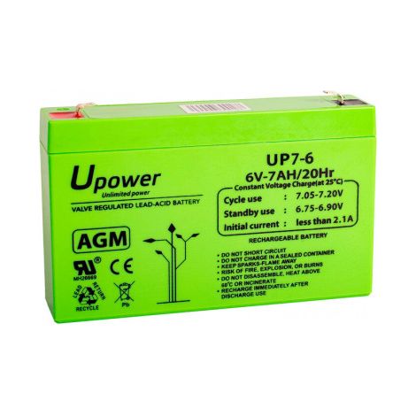 Batería U-Power AGM 6V 7Ah