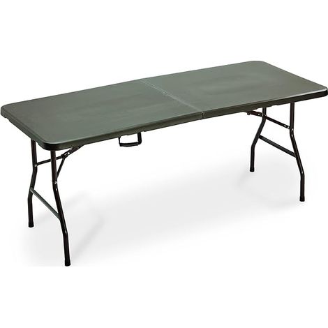 TAVOLO RETTANGOLARE PIEGHEVOLE HORECA IN PLASTICA HDPE MARRONE 183X76X74H CM