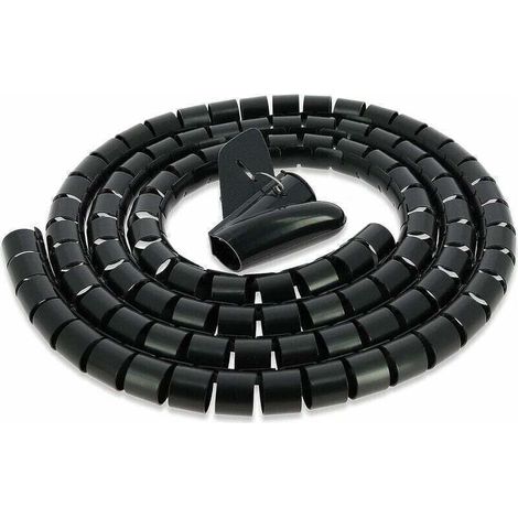 Gaine spirale pour cable electrique 22 mm x 10m – Cable management qualité premium – Goulotte passe cable, XU, Gaine tressée, Cable protection, Gaine electrique tresse, Passe cable bureau - KZQ (1/4)