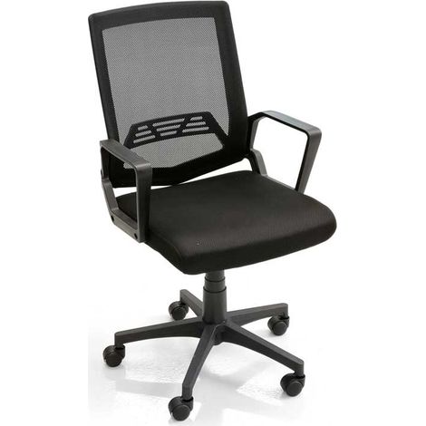 Poltrona da ufficio nera cm 51 x 63 x 93 h regolabile (1/2)