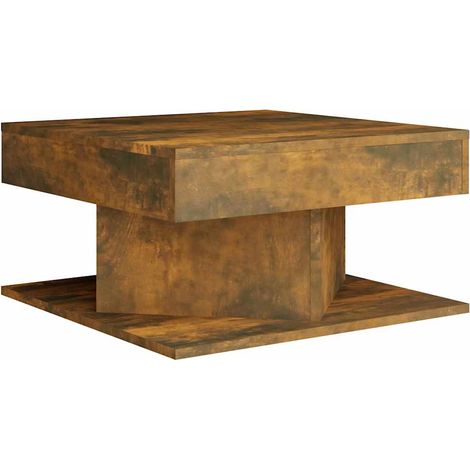 Maison Exclusive - Tavolino da Salotto Rovere Fumo 57x57x30cm in Legno Multistrato (1/5)