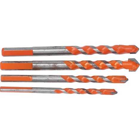 Forets triangulaires multifonctionnels en alliage dur de 6 mm, 8 mm, 10 mm et 12 mm pour carrelage, béton, brique et verre. (1/5)