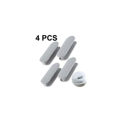 4 glissières autocollantes pour tiroirs de cuisine, tiroirs, fenêtres, portes coulissantes, armoires, glissières auto-adhésives à pousser-tirer (Couleur grise) (1/5)