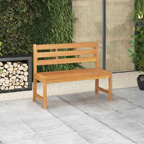 Banc de Jardin en Bois de Teck Solide 114 cm Banquette d'Extérieur pour Terrasse - PANGIVO (1/5)