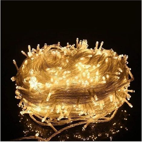 Guirlande lumineuse électrique – 100 m – 600 LED – 8 modes d'éclairage pour la décoration du sapin de Noël – Blanc chaud (1/5)