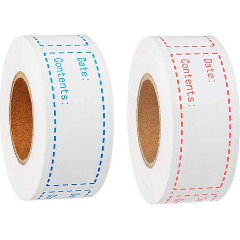 CCYKXA2rouleaux Étiquettes De Congélateur Et Autocollantes Pour Bacs De Rangement Étiquettes De Cuisine Amovibles Et Réutilisables Pour MarquageOrganisation (1/5)
