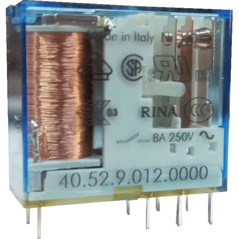 Relais circuit imprimé 2RT 8A 12V DC AgNi FINDER 405290120000PAC (1/2)