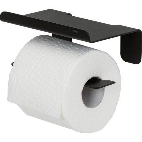 Tiger Colar Portarotolo per Carta Igienica con Ripiano Nero (1/5)