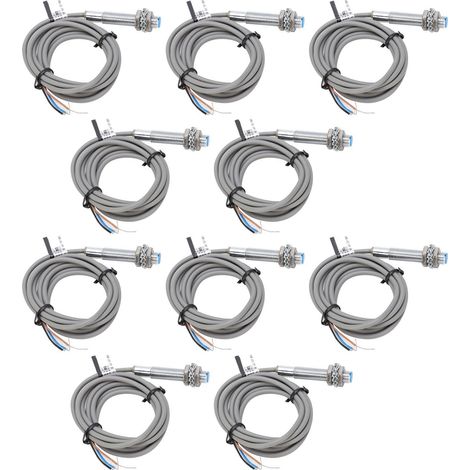 Lot de 10 interrupteurs inductifs métalliques M8, capteurs de proximité NPN 3 fils normalement ouverts LJ8A3-1-Z/BX
