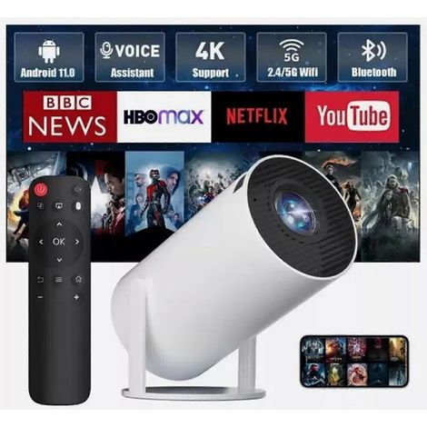 Filiyano – Projecteur 5G 4 K Smart HD LED WiFi Bluetooth HDMI USB Android Bureau Home Cinéma (1/5)