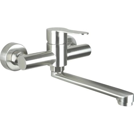 Grifo para lavabo de pared Deante Neo Lupo, acero BLUF50M