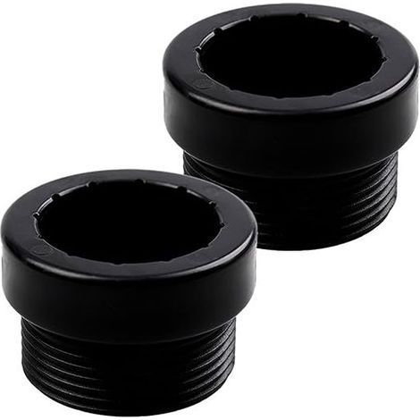 Lot de 2 manchons adaptateurs filetés pour stabilisateur de parasol de piscine - pour extérieur, patio, terrasse - Noir, Noir (1/5)