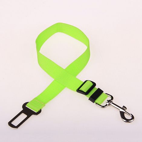 Ceinture de sécurité extensible pour chien, idéale pour les sièges auto et la conduite en toute sécurité (verte) (1/2)