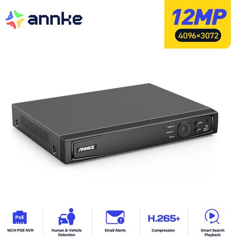 ANNKE 8MP Ultra HD POE Video Security System 4K H.265+ 16CH NVR 24/7 Surveillance Recording Motion Detection Supports 8MP/5MP IP Camera - NO HDD (1/5)