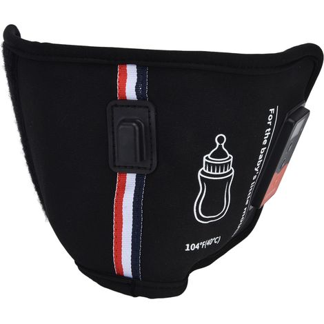 Chauffe-biberon USB multifonction avec écran LCD réglable et commandes intelligentes, portable, pour la maison et les voyages, noir, type C, avec contrôleur de température. (1/5)