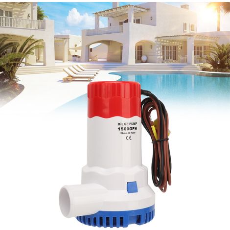 Pompe de Piscine Spa Étang DC 24V Mini Pompe d'Arrosage pour Bateau Irrigation 1500GPH-AUTRES (1/5)