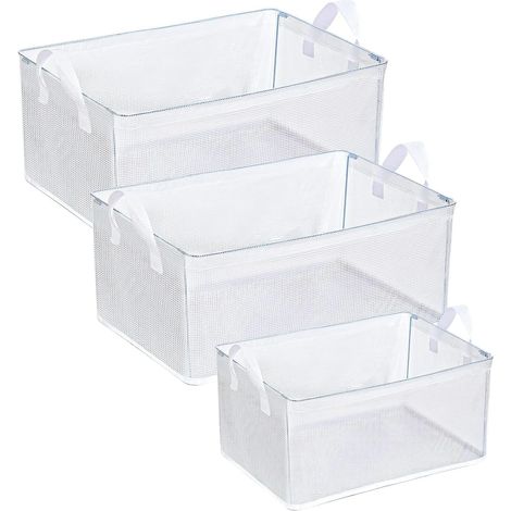 3 Boites Rangement Pliables PVC Transparent Vetements Livres Jouets (1/5)