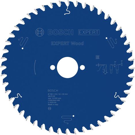 Bosch EXPERT Wood Circular Saw Blade 190 x 2.6/1.6 x 30 mm T48 2608644049