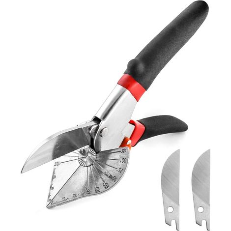 Ciseaux d'Angle , Cisaille à onglet , cisailles à goulottes multifonctionnelles 45 ° -135 ° réglables pour couper les tuyaux en PVC PPR PE , branche , fil (1/5)