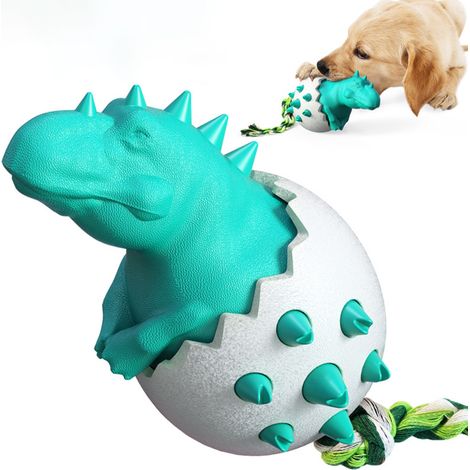 Œuf de Dinosaure Rigolo pour Chien - Jouet à Mâcher en Caoutchouc Durable, Idéal pour Chiots, Nettoie les Dents et Prévient le Tartre (1/5)