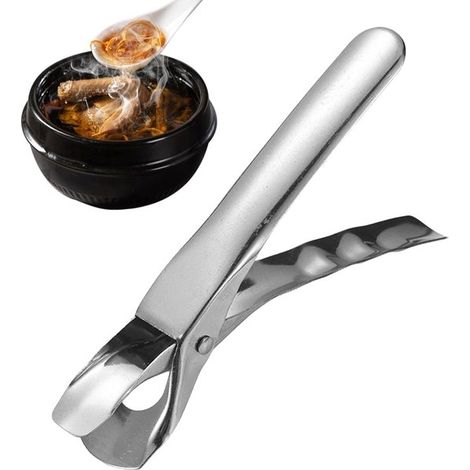 Pinzas para sartenes de 2 piezas,pinza anti-quemaduras,pinza para cuencos de acero inoxidable,cuencos y losas de pizza (1/5)