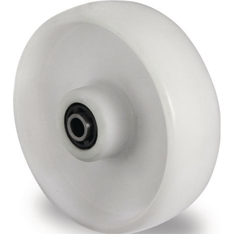 PROMAT Ersatzrad Rad-Ø 125 mm Tragfähigkeit 200 kg Polyamid weiß Achs-Ø 15 mm (1/2)