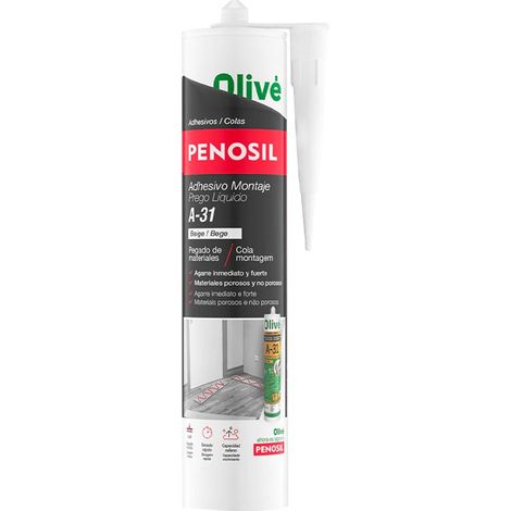 Adesivo a presa rapida 290 ml - incollaggio e asciugatura super rapidi, resistente all'acqua, elevato potere riempitivo - ADESIV