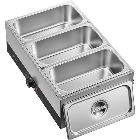 Mophorn Máquina para Fundir Chocolate 1200 W con 3 Tanques, Fabricada en Acero Inoxidable, Rango de Temperatura Ajustable de 30°C a 85°C, Sistema de Calentamiento por Baño María, para Queso y Leche (1/5)