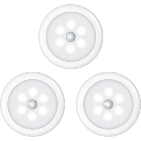 Veilleuse Detecteur de Mouvement, Veilleuse LED avec Capteur de Crépuscule, LED Escalier, Lampe de Placard, Auto ON/Off, Lumiere Detecteur de Mouvement interieur pour Couloir, Chambre, 3PCS (1/5)