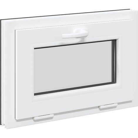 vidaXL Basement Window RISOR 60 x 40 cm PVC and Glass Anthracite