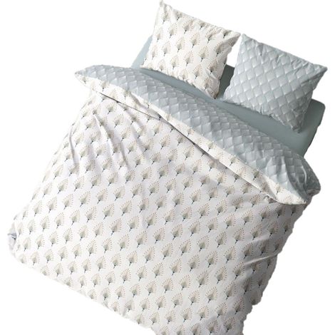 Parure de lit 2 places en microfibre motifs plumes AMADOR (1/5)