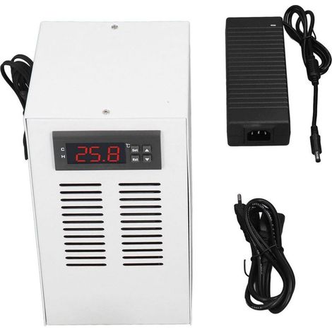 Refroidisseur d'aquarium système de refroidissement par eau refroidisseur de réservoir 2 en 1 72W 20L 3L/Min 30-35dBs à faible bruit AC100-240V prise ue (1/5)