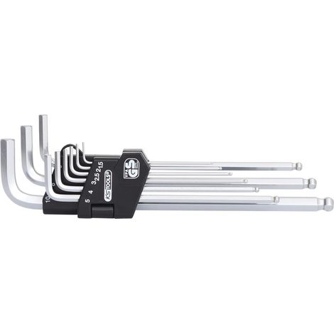 KS Tools Kugelkopf-Innensechskant-Winkelstiftschlüssel-Satz,XL,9-tlg - 151.3220 (1/4)