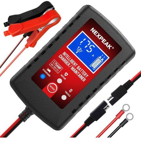 Chargeur de Batterie - - 6/12 V - 2 A - Mainteneur de Batterie - Universel (1/5)