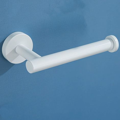 Porte Papier Toilette blanc, Porte rouleau De Papier Toilette Mural En Acier Inoxydable Pour Salle De Bain Et Cuisine