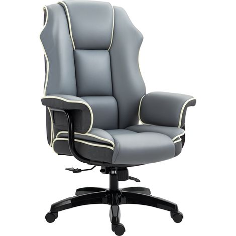 Sedia da ufficio per gaming, sedia ergonomica da ufficio, altezza regolabile, schienale inclinabile e reclinabile, girevole a 360°.