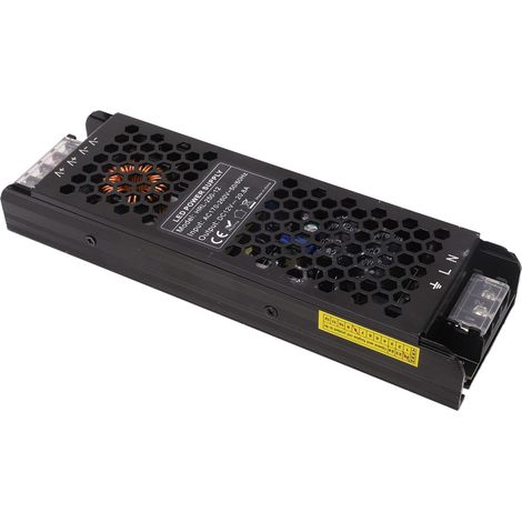 Alimentation LED 250W 12V DC, Transformateur à découpage étanche coque renforcée, Driver pour ruban LED, Entrée AC170-260V, Boîtier épais dissipateur, Alimentation secteur pour bande lumineuse (1/5)