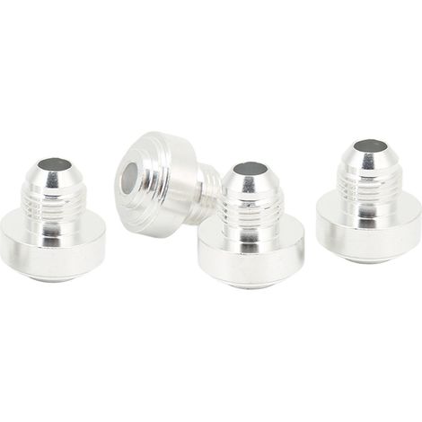 4 pièces AN6 Filetage mâle en alliage d'aluminium usiné, diamètre 9/16-18 po, filetage 6AN, bouchon à souder (1/5)