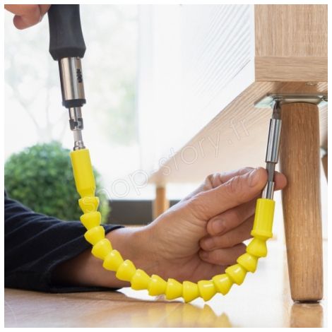 DRILLEX - Rallonge Magnétique Flexible pour Visseuse et Tournevis avec Set d'Embouts (1/5)