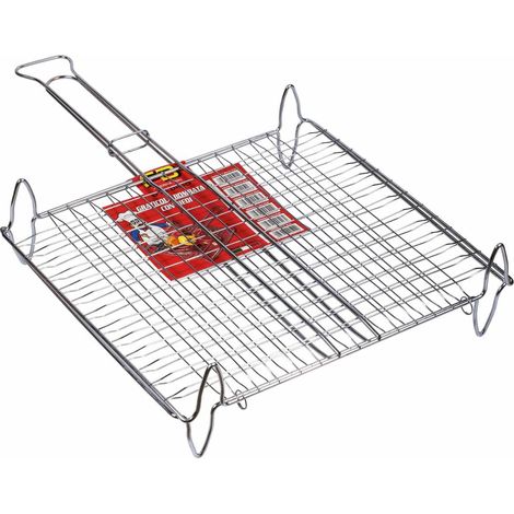 Graticola Doppia Bombata C/Piedi Cm.37X27
